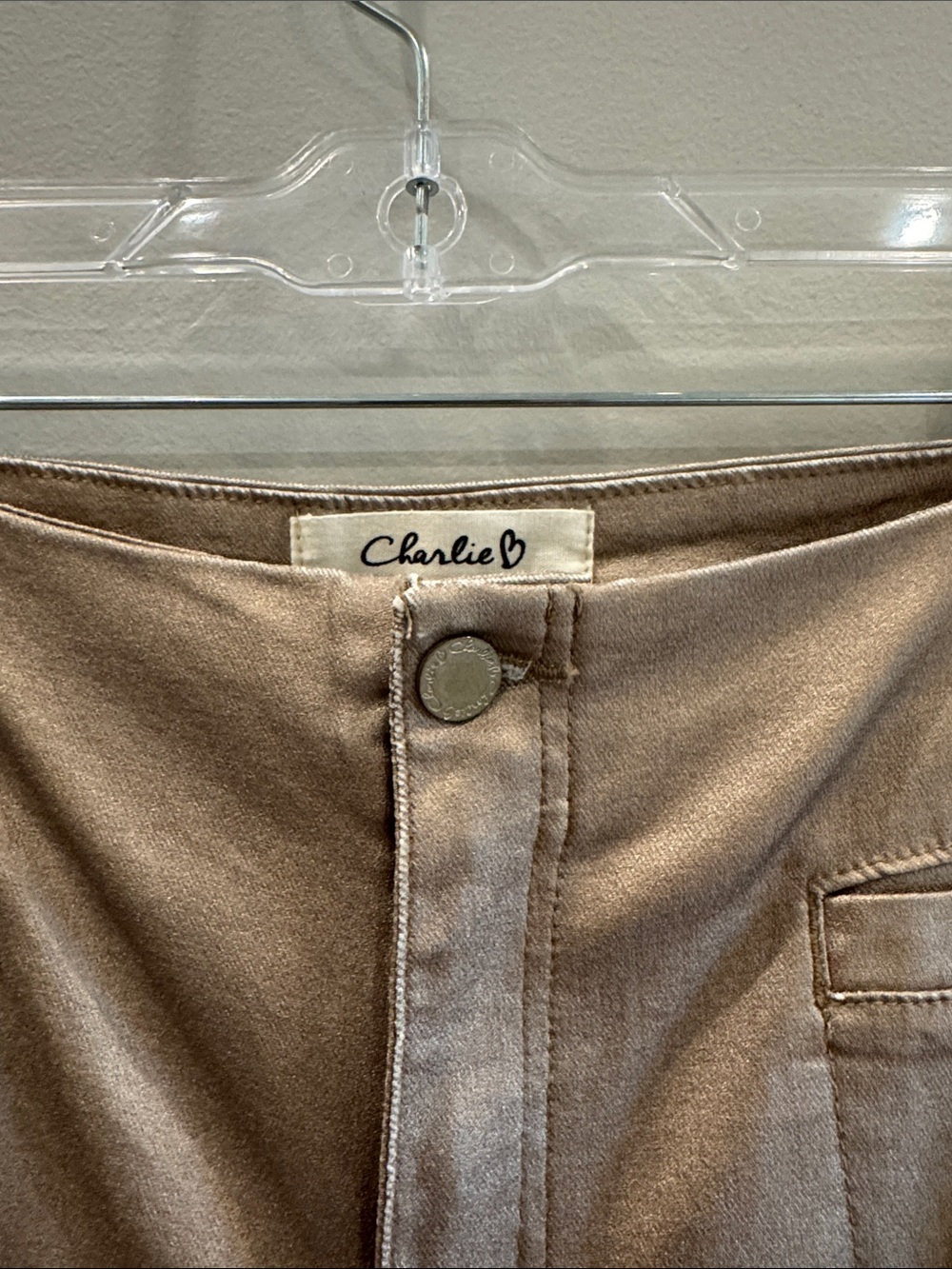 CHARLIE B Women's Straight-Leg Pants in Metallic gold - Picture 4 of 6